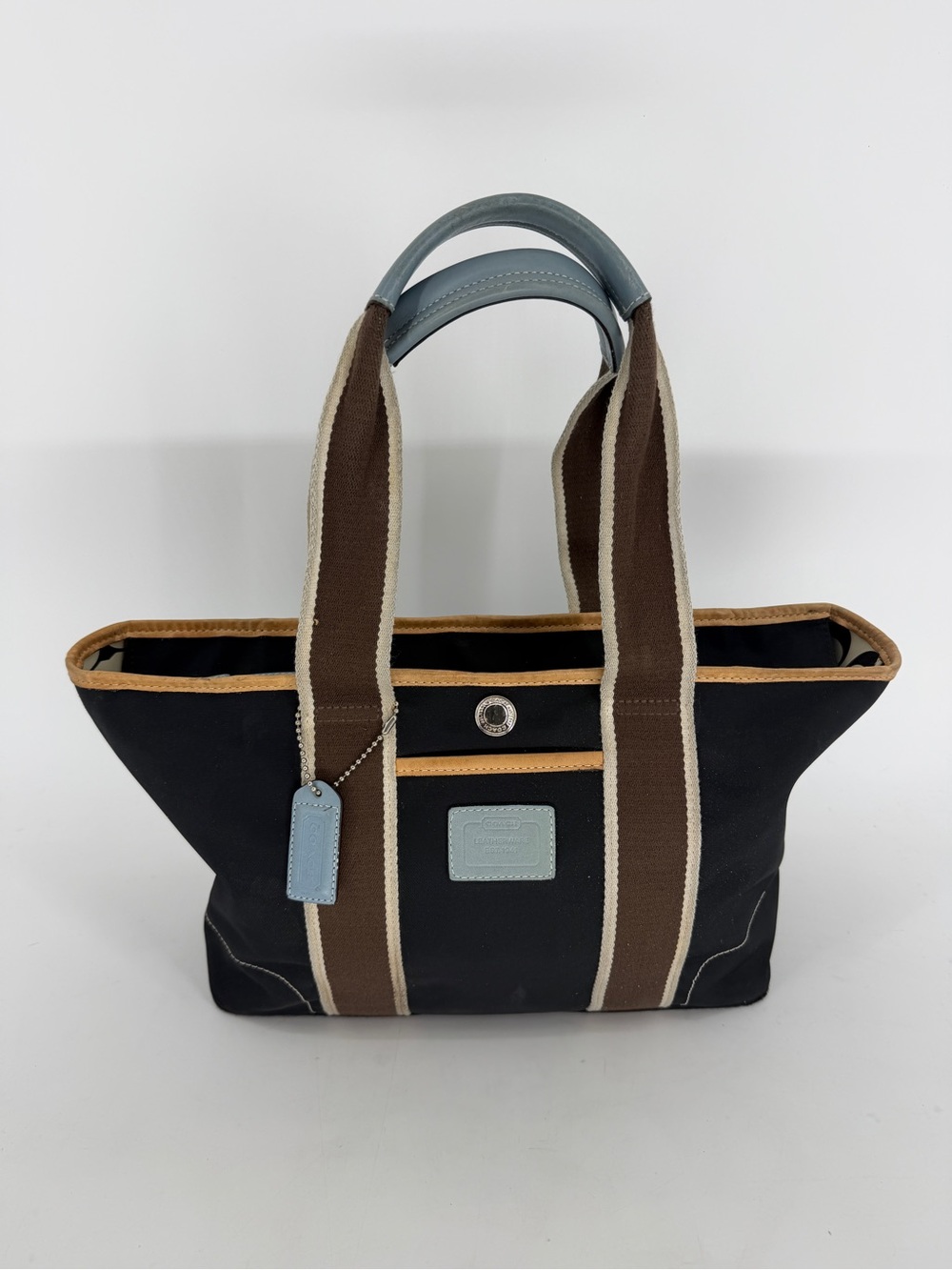 Coach Vintage Hampton Canvas Tote Bag in Dak Navy